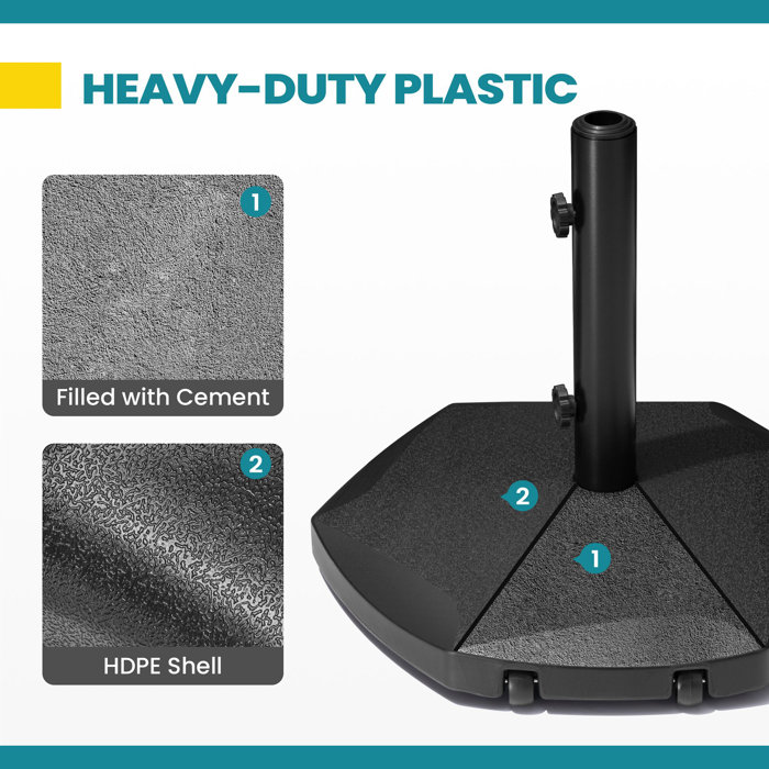 Arlmont & Co. Moak Plastic Free Standing Umbrella Base & Reviews Wayfair